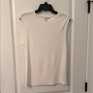 Banana Republic White Sleeveless Tee